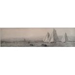 Rowland Langmaid (British, 1897-1956), Ryde, etching, signed and inscribed, 9cm x 32cm.