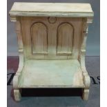 A modern white painted pulpit, 75cm wide x 92cm high.