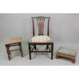 A George III mahogany dining chair, with
