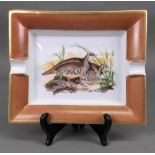 A Hermes grouse ashtray, 19 x 15.5cm.