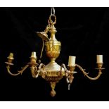 A Regency style gilt metal chandelier, s