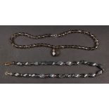 A labrodite and hematite bead necklace o