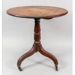 A George III style mahogany tea table, 1