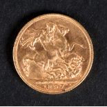 A Queen Victoria sovereign, 1897.