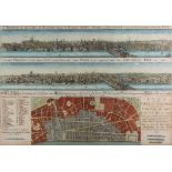 A engraved map showing a prospect of the city of London from St.
