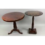 An early Victorian mahogany pedestal tab