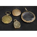 A George III circular memorial locket,