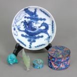 A Chinese provincial blue and white dish