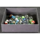 A collection of vintage marbles (qty).