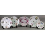 Four Herend porcelain plates, painted wi