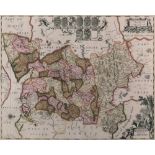 A engraved map of Hampshire by G Valk an