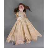 A Heuber German bisque headed doll, 19th