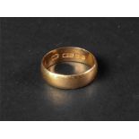 An 22ct gold band ring, Birmingham 1897,