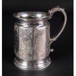 A Victorian octagonal silver christening