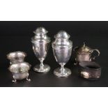 A pair of George III style silver vase s