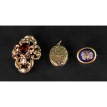 Three Victorian jewels, comprising; a go