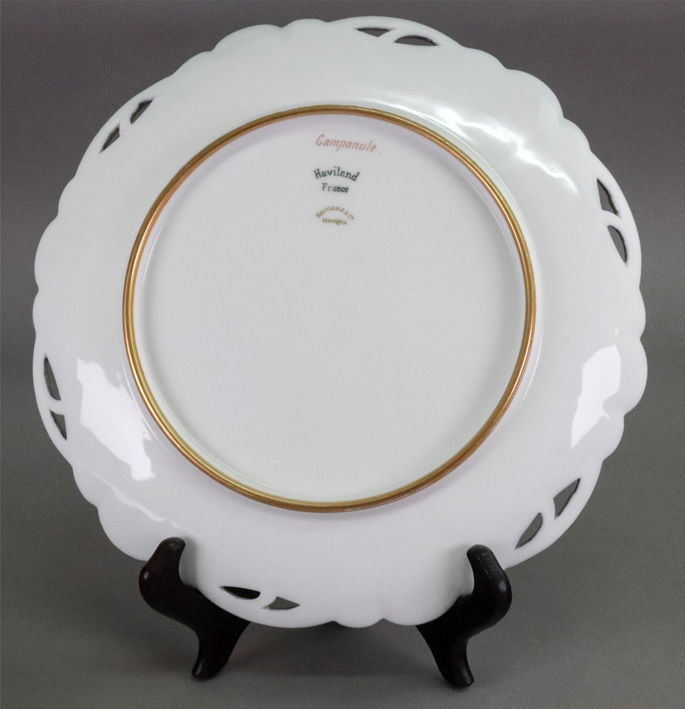 A Haviland & Co Limoges porcelain seven piece part dessert service, - Image 4 of 5