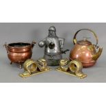 An Arts & Crafts copper and brass kettle