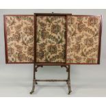 A Regency mahogany telescopic firescreen