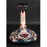 A Moorcroft vase, tube lined with flower