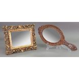 A small Florentine giltwood frame wall m