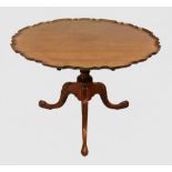 A Chippendale style mahogany tea table, 18th/19th century, reduced in height,