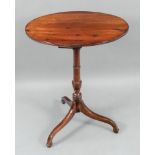 A George III mahogany pedestal table, th