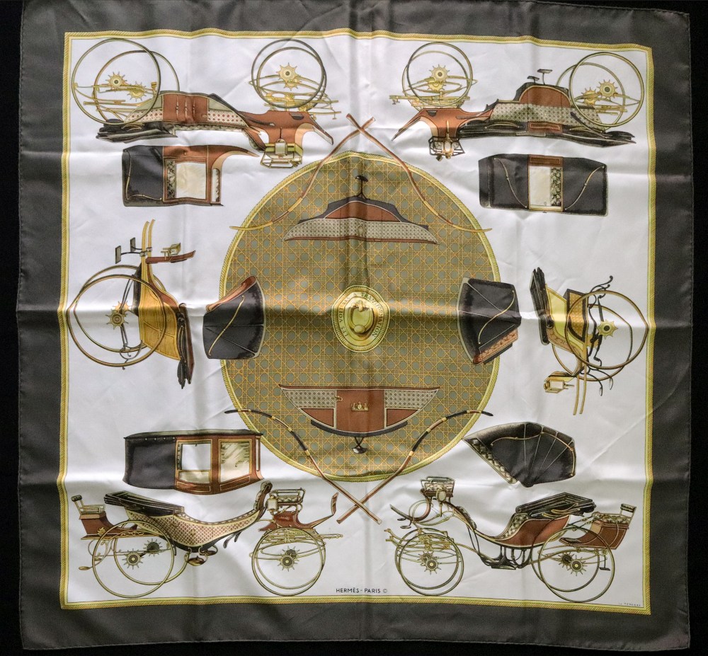 Hermes scarf "Les Voitures A Transformat - Image 2 of 2