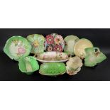 A Rubin Art Primula plate, Sylvac two handled dish,