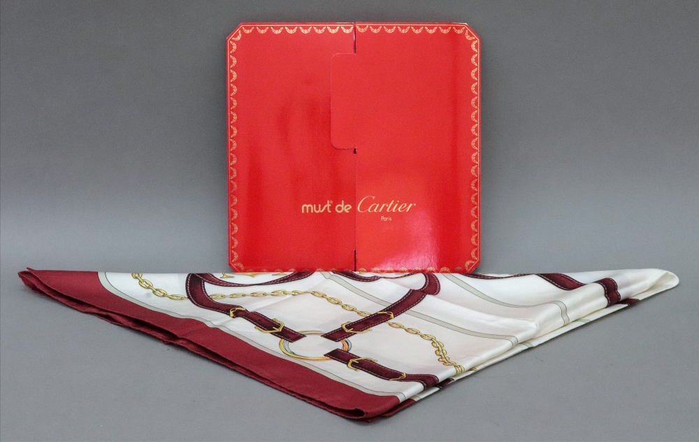 Cartier scarf, 84 x 84cm, in card sleeve.