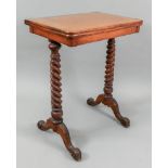 A Victorian light oak games table, the h