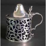 A George III silver drum mustard pot, Lo