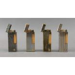 Four Alfred Dunhill lighters, including