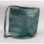 Delvaux green leather shoulder bag.