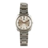 An International Watch Co Schaffhausen steel gentleman's automatic bracelet wristwatch,
