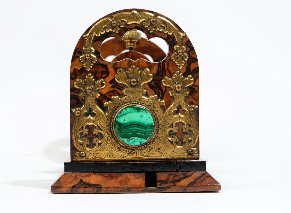 A Victorian coromandel wood, gilt metal mounted adjustable book rack, - Image 2 of 6