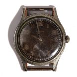 A Zenith formerly chrome plated metal fronted and steel backed gentleman's wristwatch,