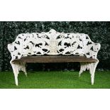 After Coalbrookdale; a fern and berry pattern garden bench,