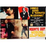 Missione Goldfinger / Goldfinger, James Bond film posters, a group of five, with differing artwork,