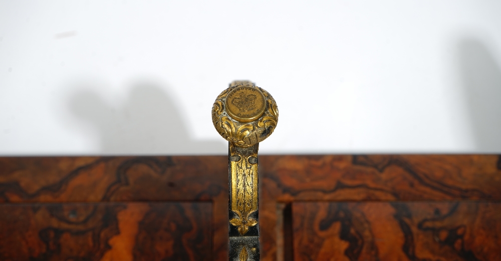 A Victorian coromandel wood, gilt metal mounted adjustable book rack, - Image 4 of 6