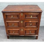 A 17th century and later oak chest,
