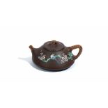 A Chinese yixing teapot and cover, 20th century,