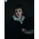 Follower of George Romney (1734-1802), Portrait of a young boy, oil on canvas,