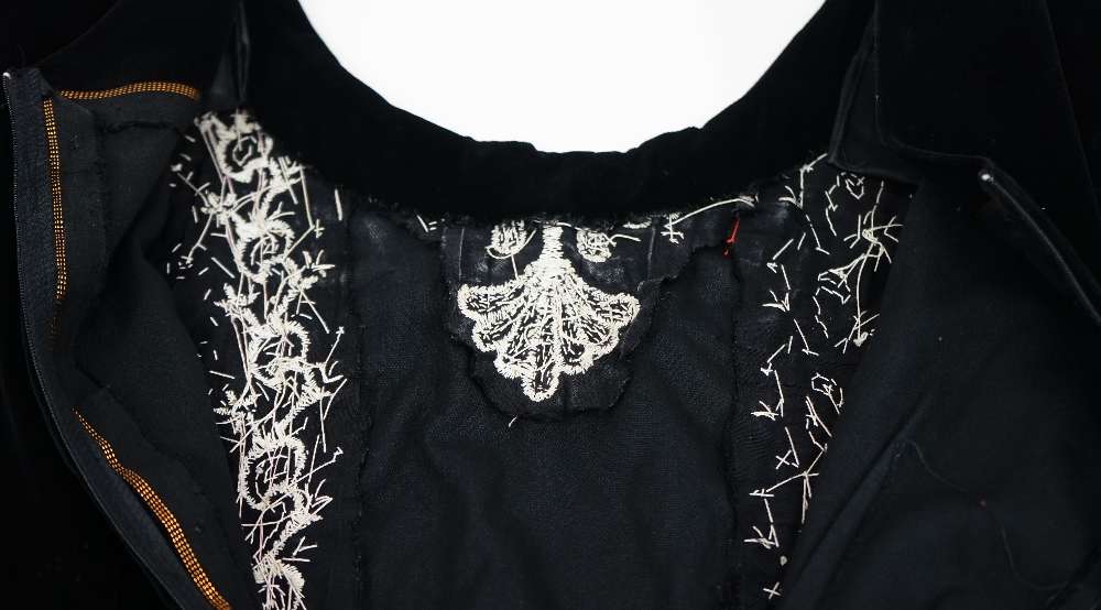 An Ottoman black velvet robe, - Image 6 of 8