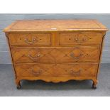 An 18th century style scumble painted serpentine chest with two short and two long graduated