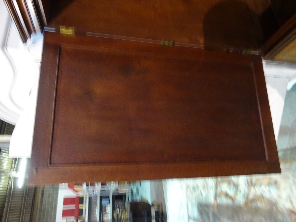A George III mahogany linen press with moulded cupboard doors over two short and one long drawer, - Image 5 of 9