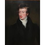 Follower of Sir George Hayter, Portrait of a gentleman, oil on canvas, 73 x 60cm.