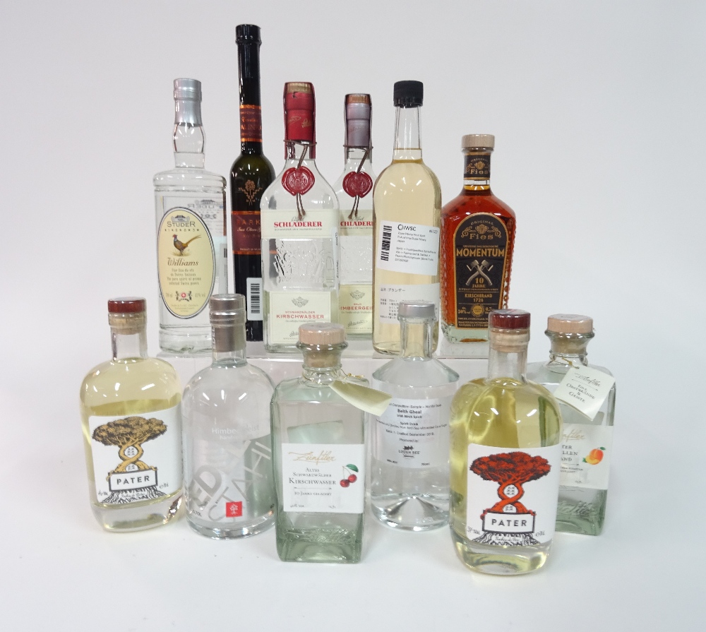 Box 20 - Mixed Spirits Pater Romanian fruit spirit Williams eau-de-vit Altes Schwarzwalder