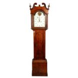 A George III oak longcase clock,