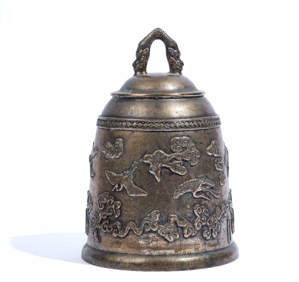 A Chinese bronze bell, 19th/20th century,